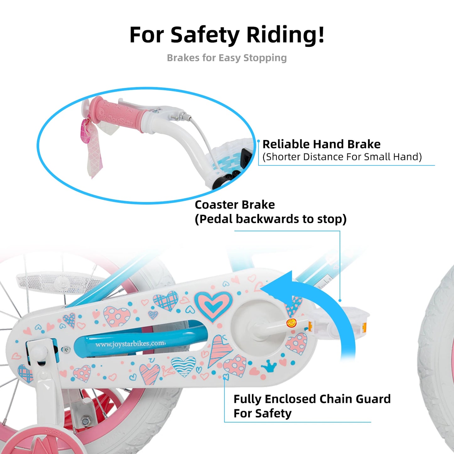 Joystar Kids Bike With Basket And Training Wheels For Beginners