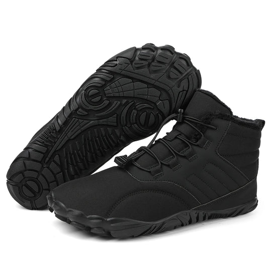 Winter Warm Running Barefoot Shoes Waterproof High Ankle Boots Trekking