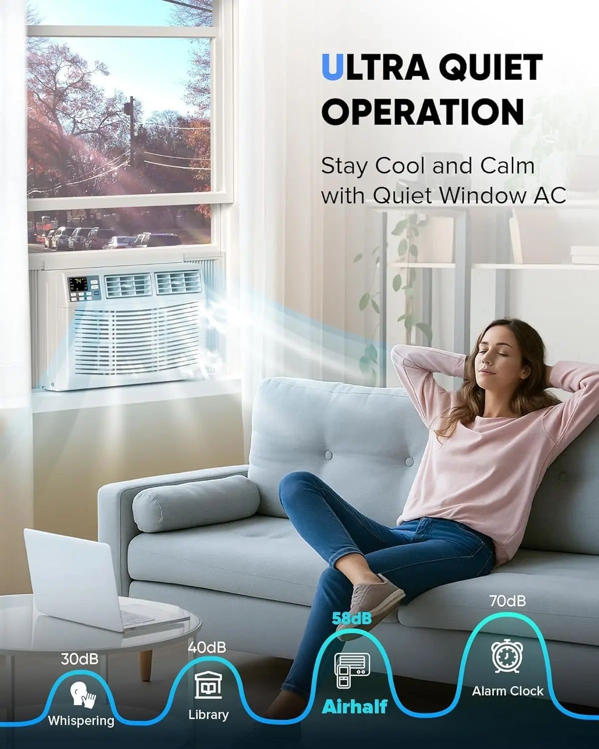 Acekool 3 In 1 Window Air Conditioner With WiFi Efficient