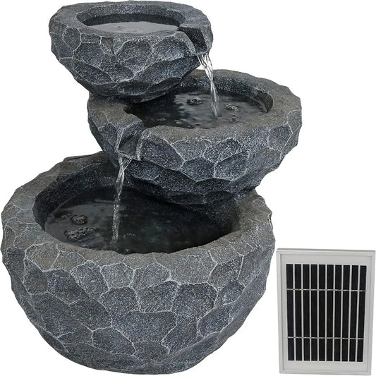 Sunnydaze Decor Solar Powered Fountain With Battery Backup Polyresin