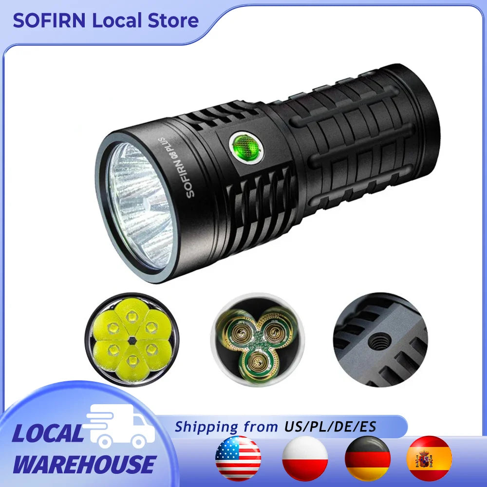 Sofirn Q8 Plus 16000LM USB C Rechargeable LED Flashlight Anduril 2.0 Torch