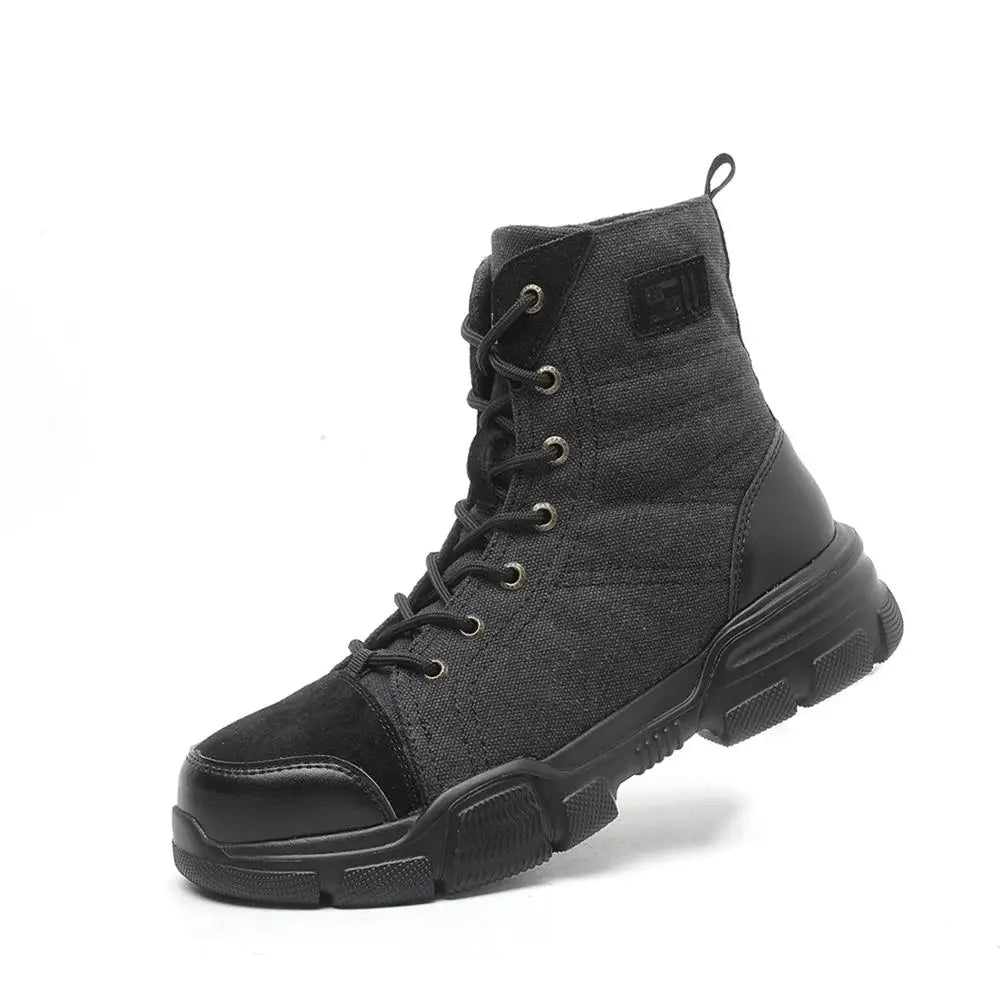 SUADEX Steel Toe Work Boots For Men Indestructible Desert Safety Boots