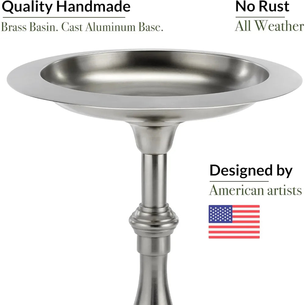 Good Directions Classic Bird Bath Pedestal for Outdoor Patio Garden