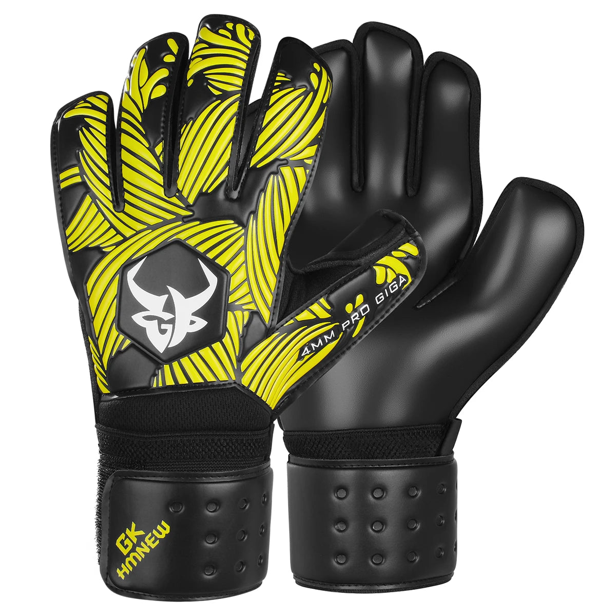 GKHMNEW Soccer Goalie Gloves Strong Grip 4mm 3mm Latex