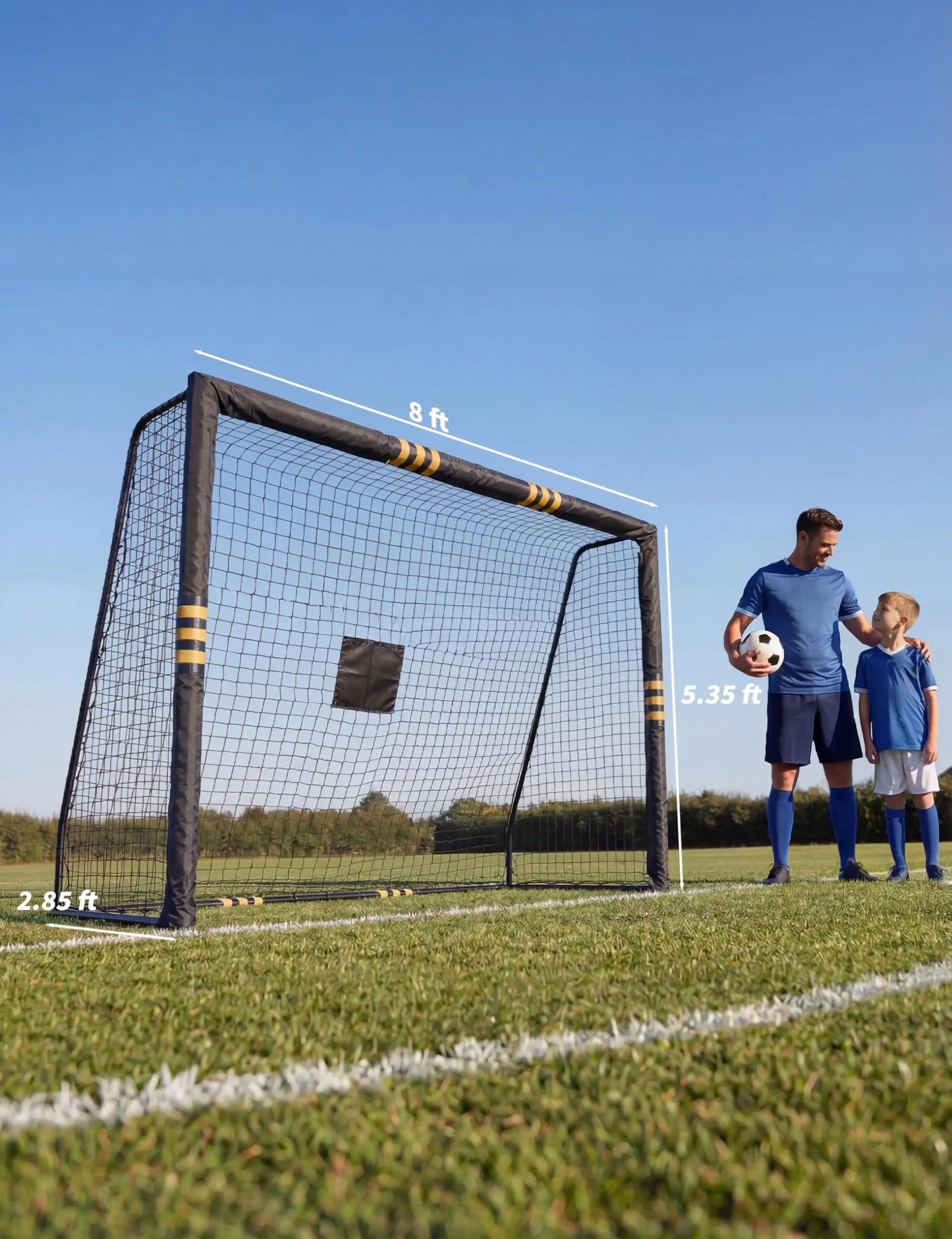 Soccer Goal Foam Padded Post Weatherproof Net Portable
