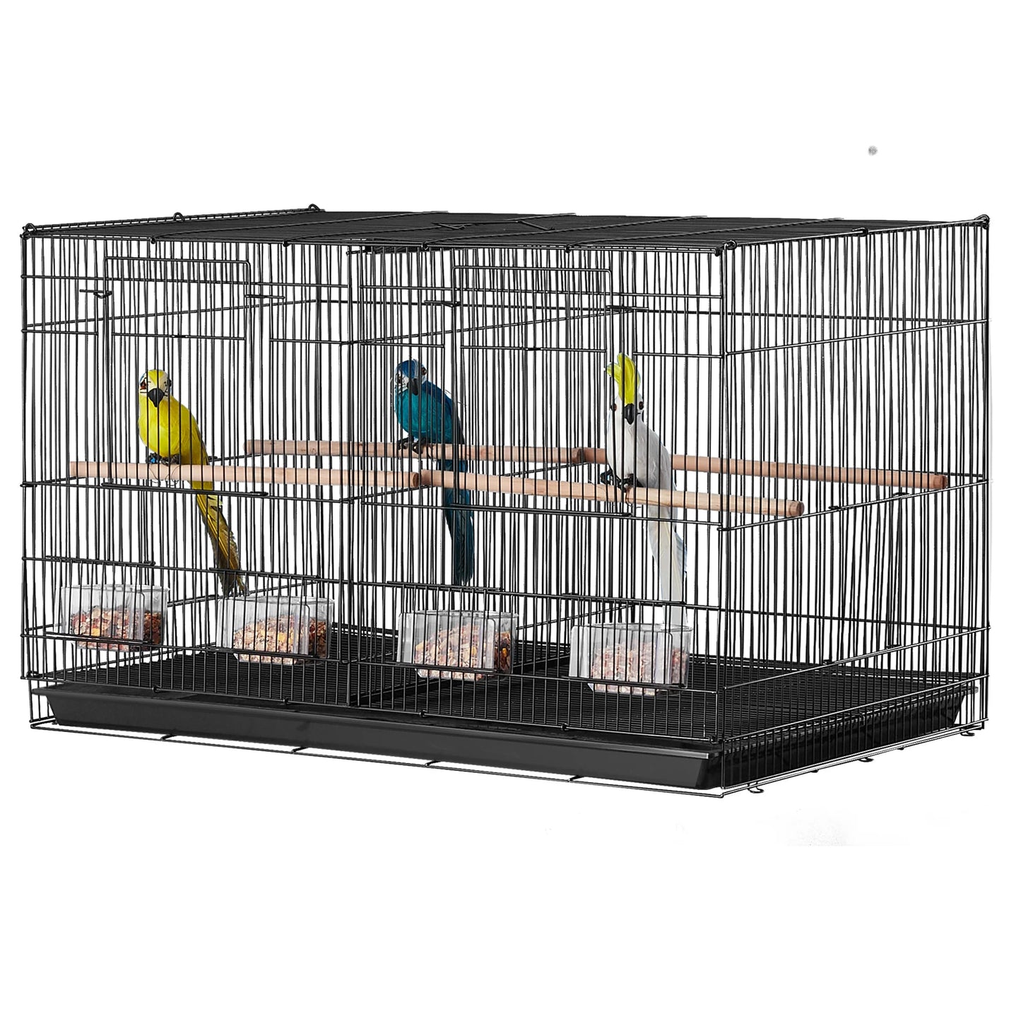 SucceBuy Flight Bird Cage With Divider For Travel And Pets