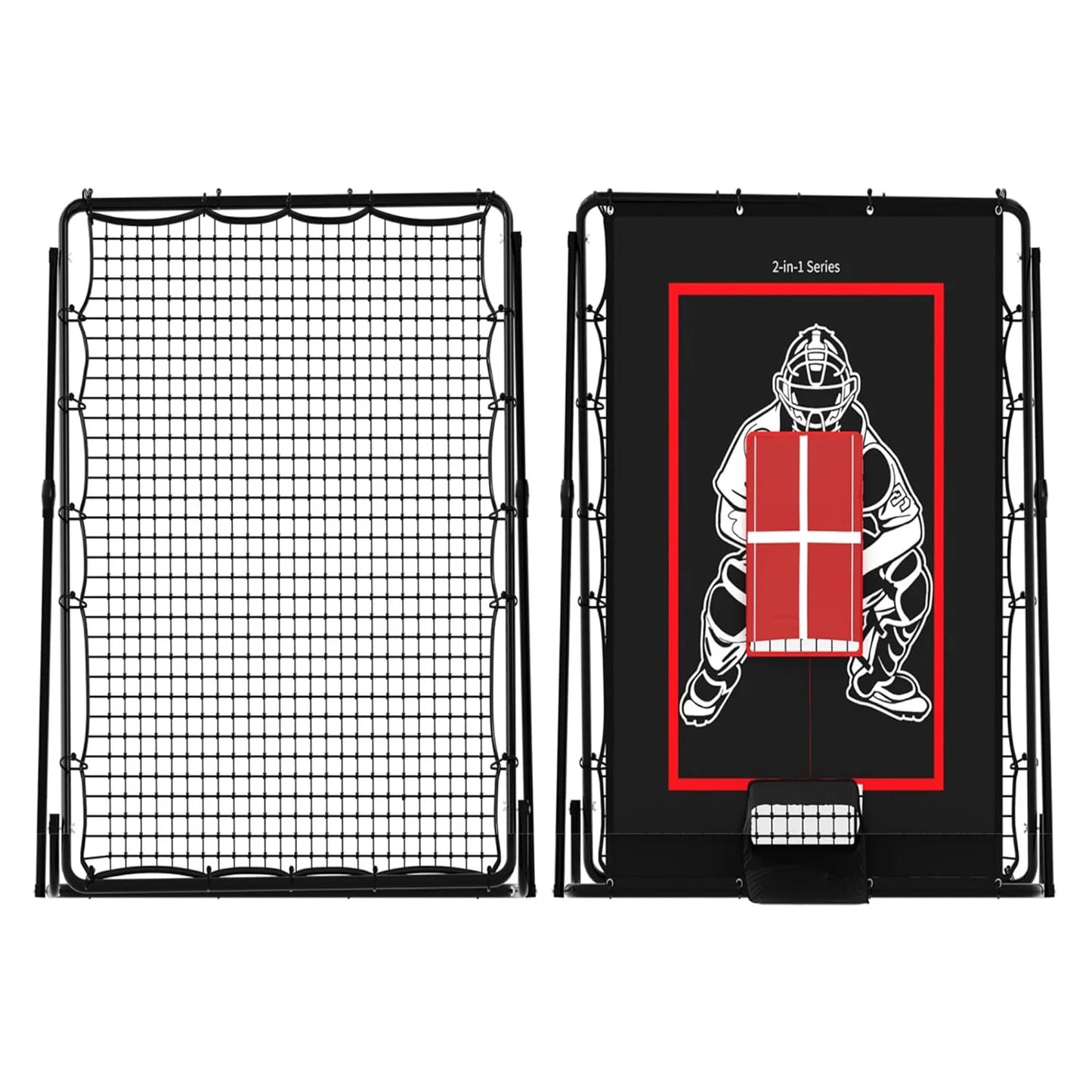 HiMISS Baseball Pitching And Rebounder Net 2 In 1 Training