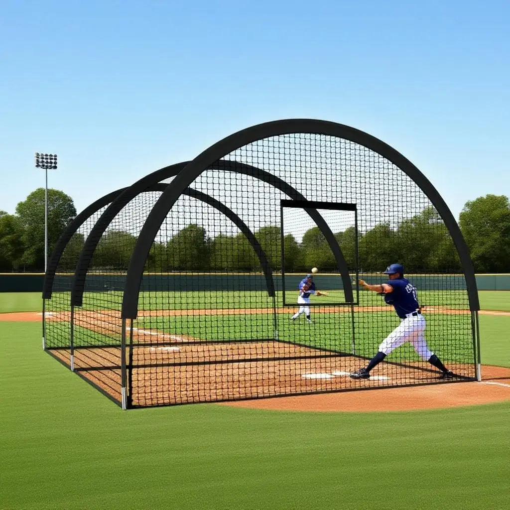 HiMISS Batting Cage Net With Frame For Baseball Softball Golf