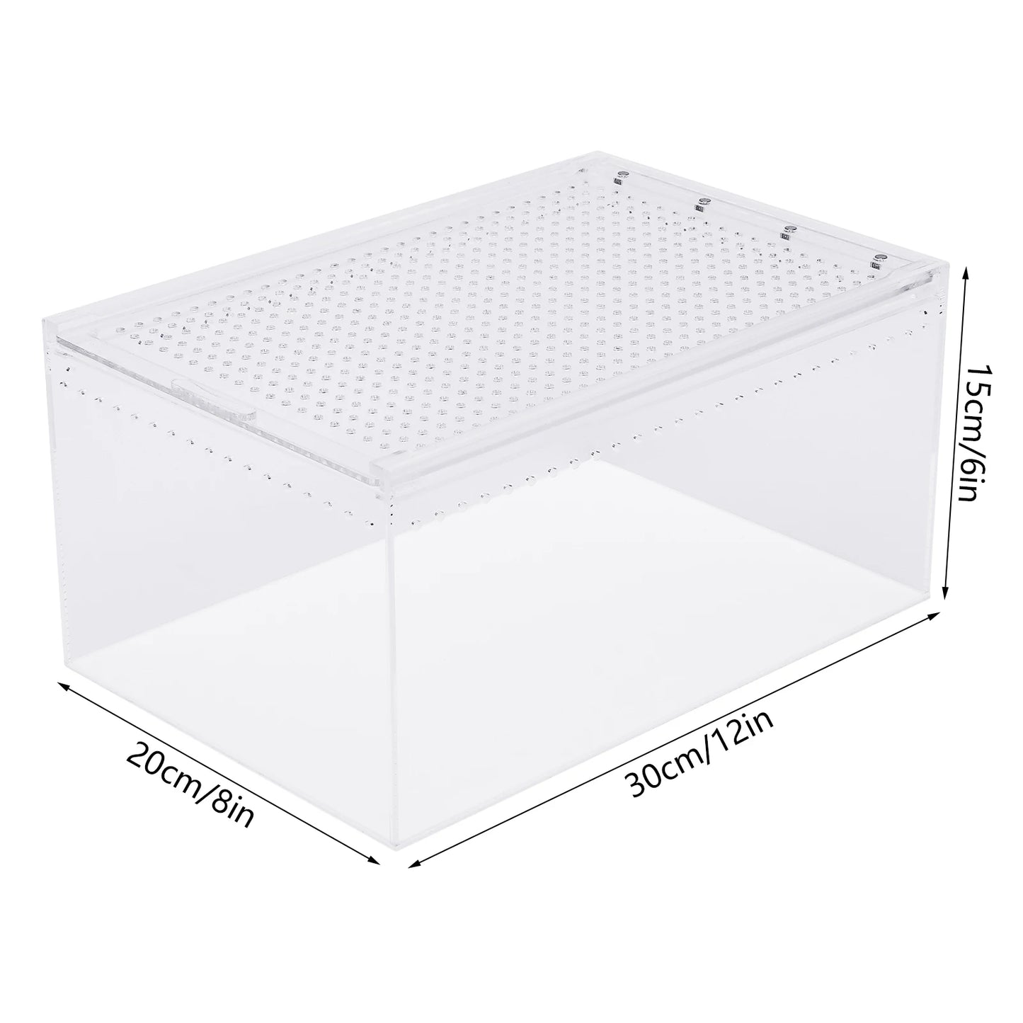 Bymaocar Clear Acrylic Reptile Terrarium Stackable With Magnetic Lock