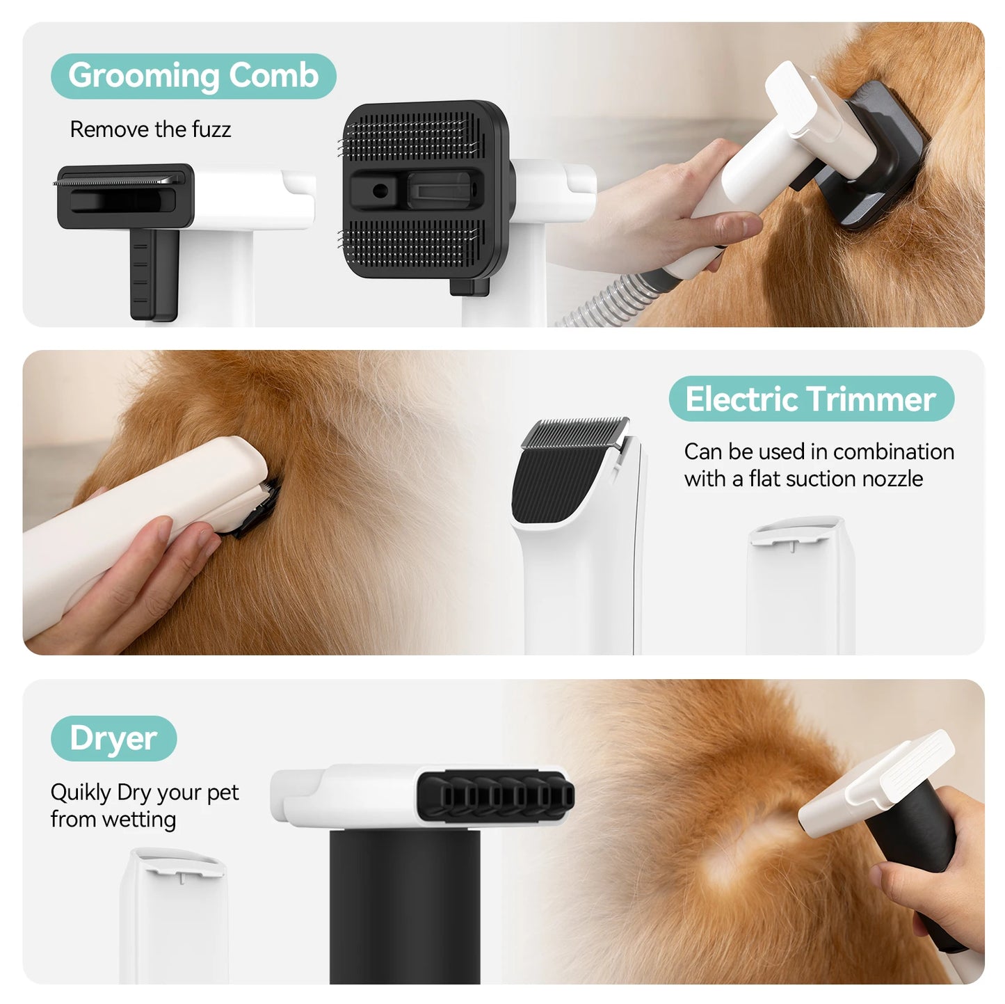 P1 Vacuum Cleaner Hair Dryer Dog Grooming Kit Pro Set
