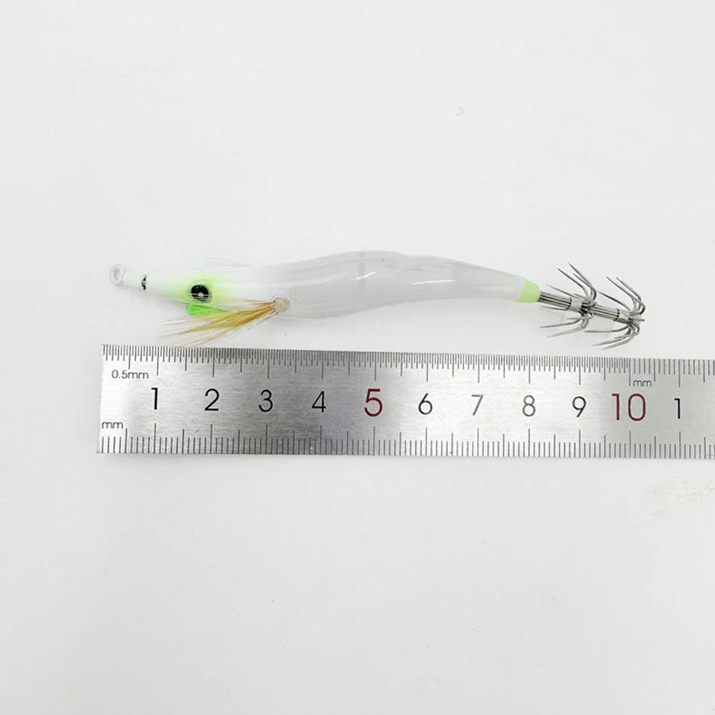 APWIKOGER Luminous Hard Shrimp Bait With UV Squid Jig Hook