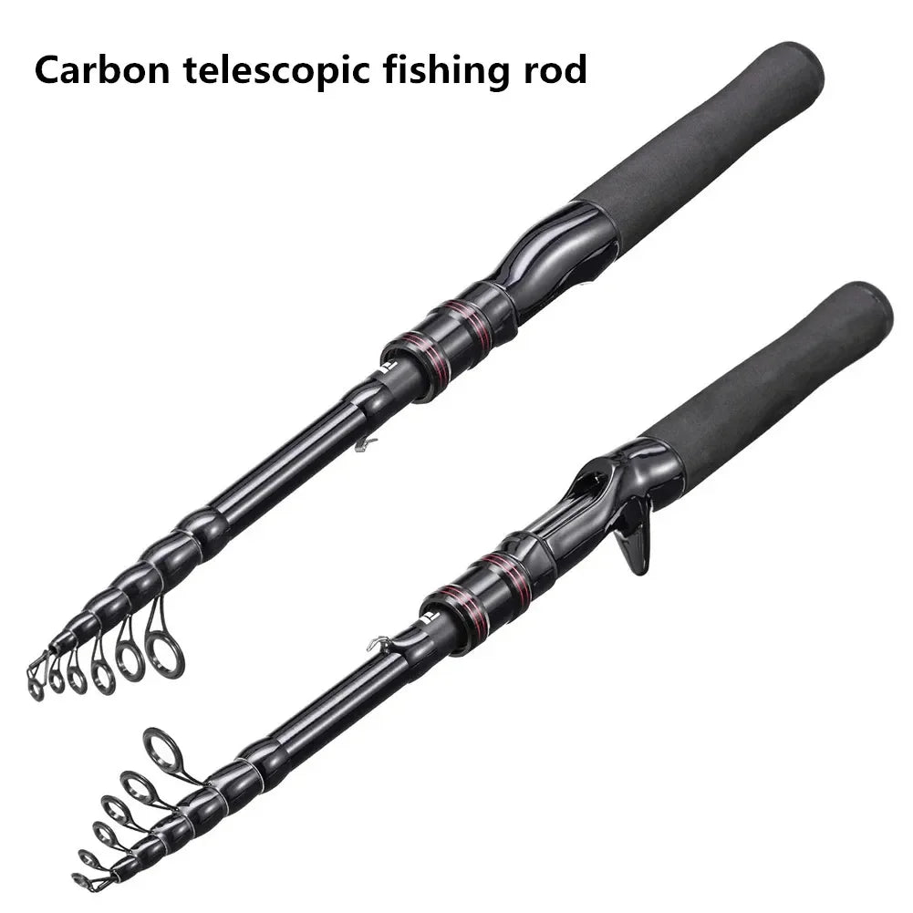 SHIQIAN Telescopic Carbon Fishing Rod With High Strength Line