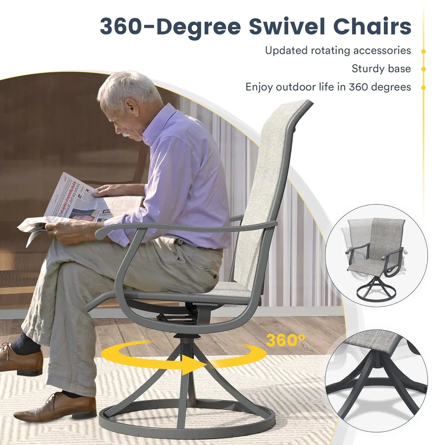 Five Piece Patio Dining Set For Four With Outdoor Table