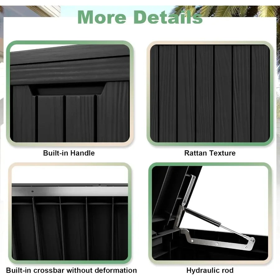 Deck Box Outdoor Storage for Patio Cushions and Tools