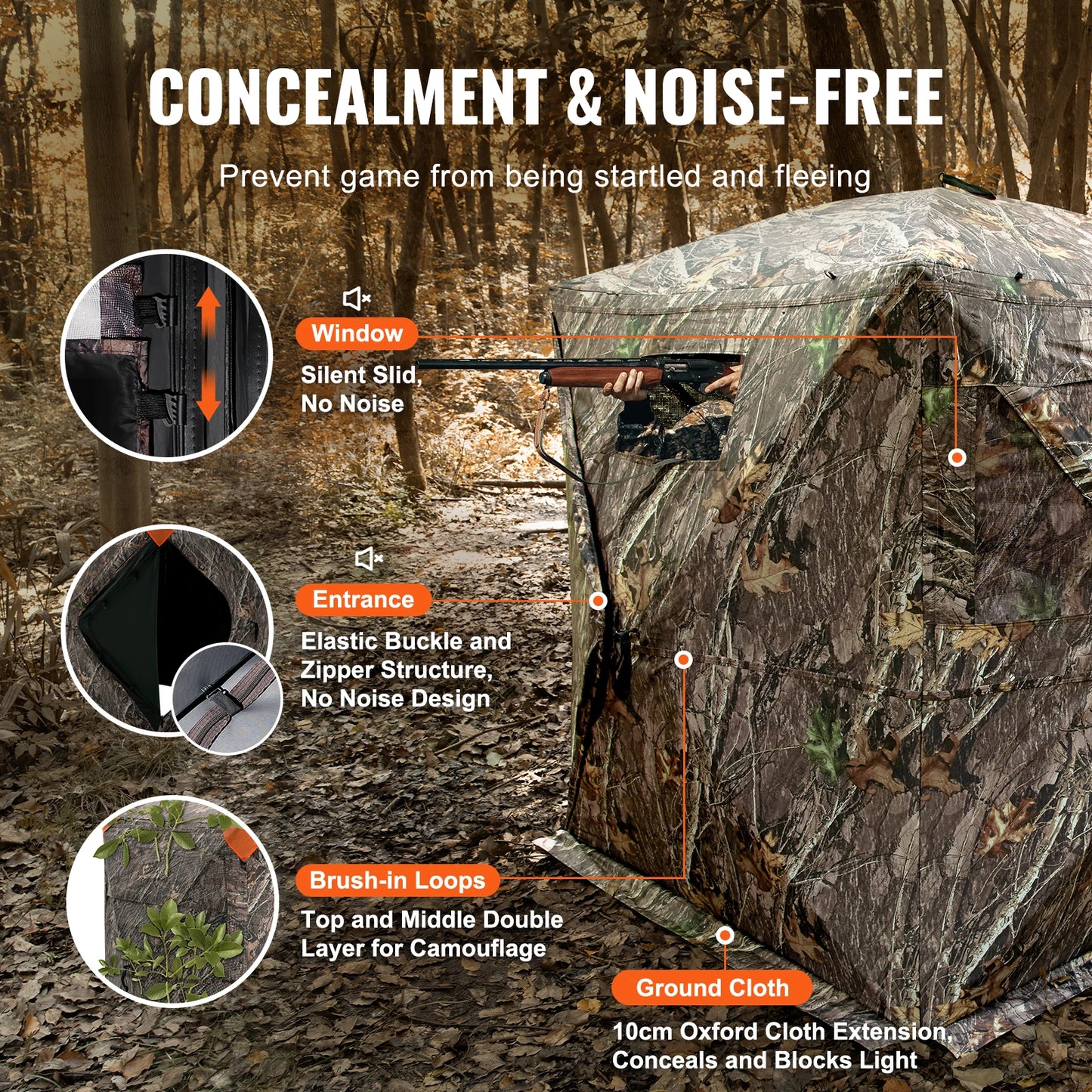 SucceBuy Hunting Blind 270 Degree See Through Ground Popup Deer