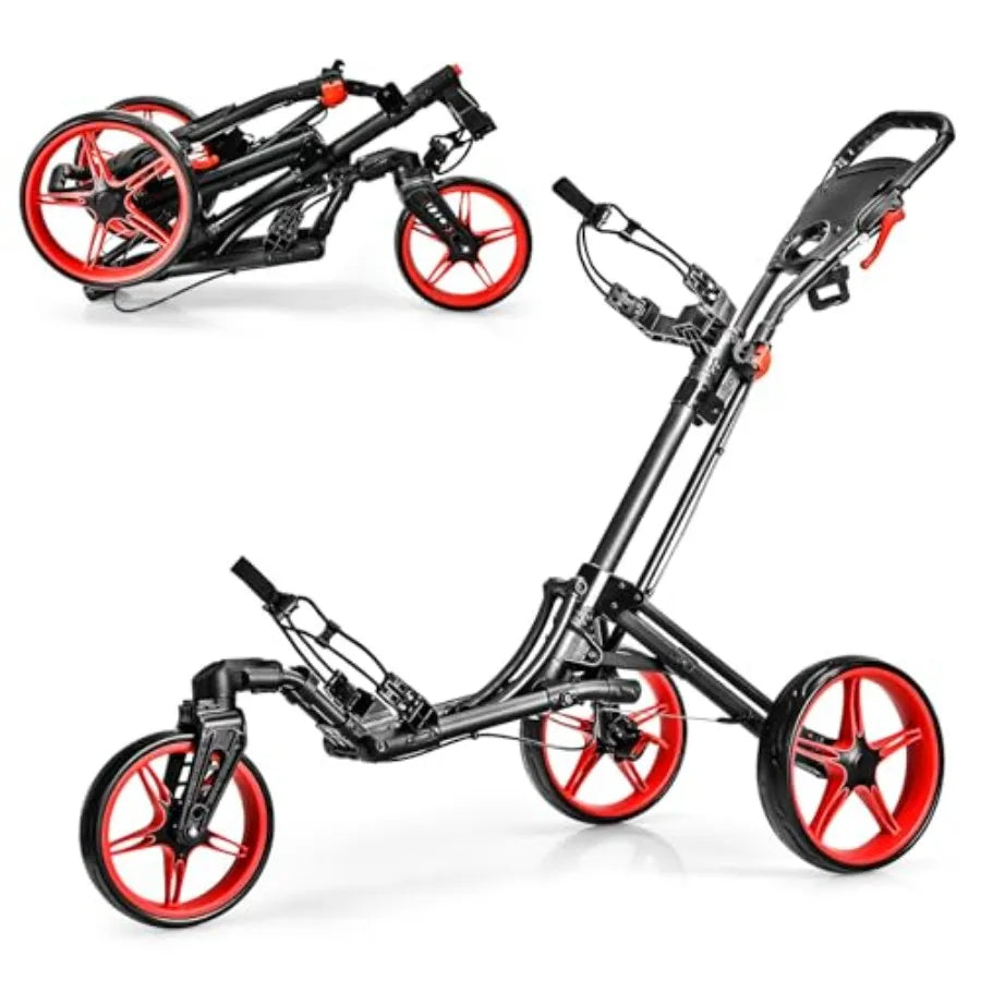 YAO HUI HUANG Foldable Golf Push Cart 360 Swivel Wheel