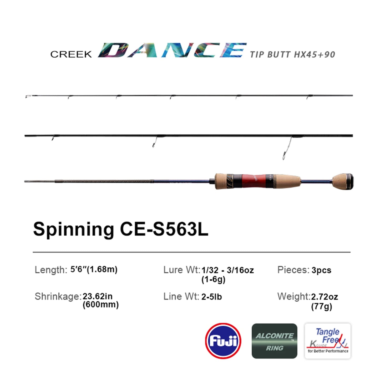 Purelure Creek Dance Trout Rod BFS Casting Ultra Light Travel Spinning