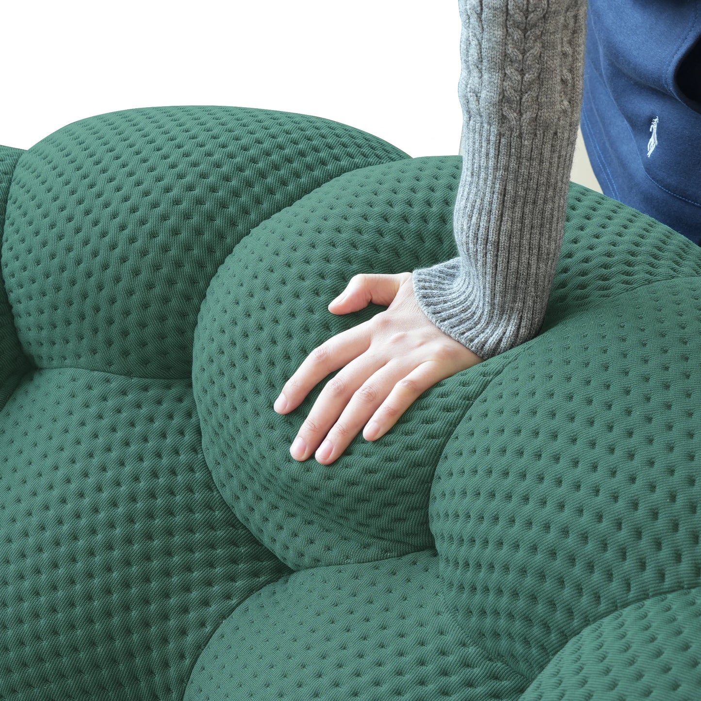 Sdorens Modern Curved Boneless Sofa Loveseat For Living Room
