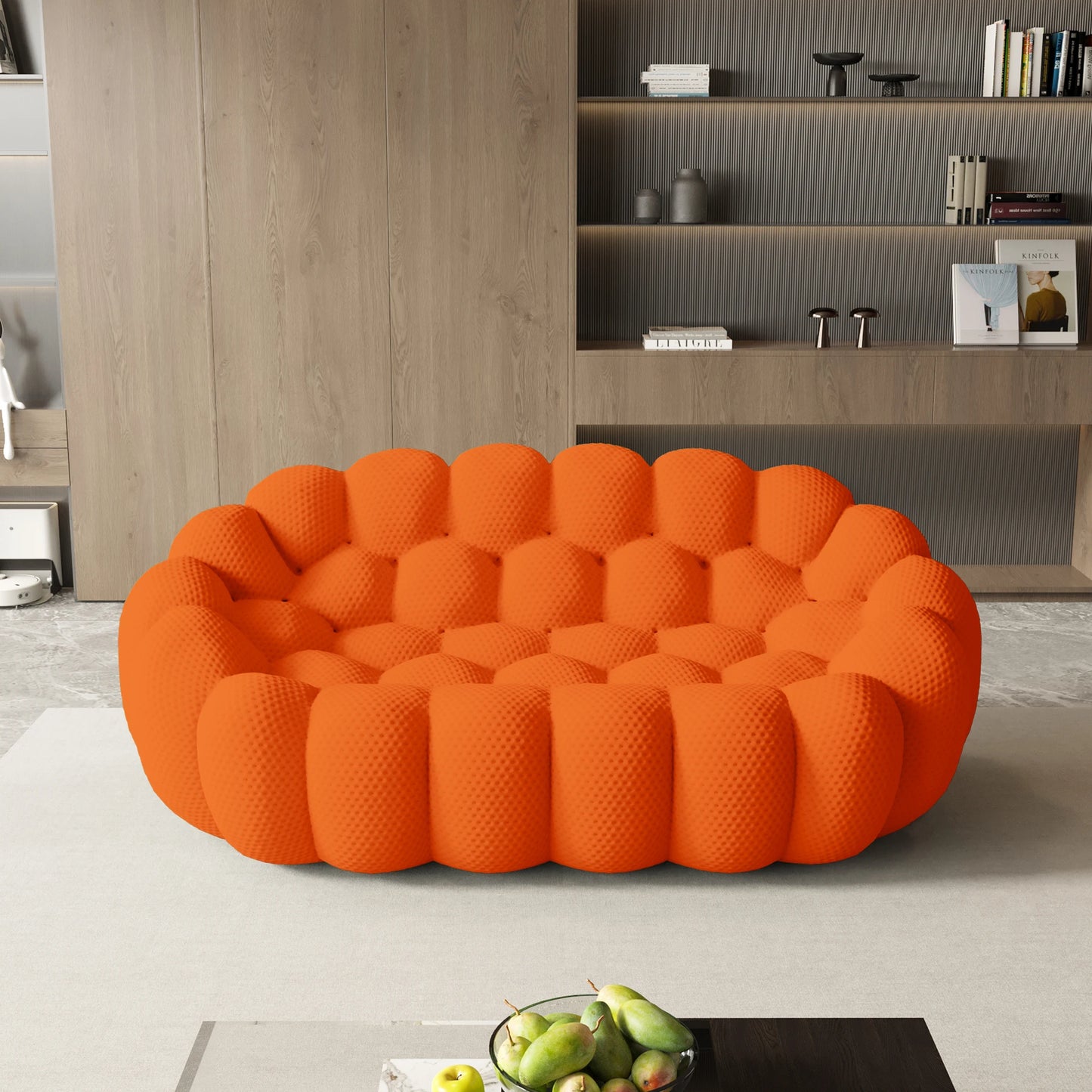 Sdorens Modern Curved Boneless Sofa Loveseat For Living Room