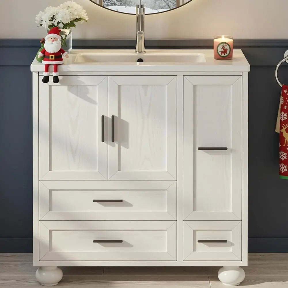 Bathroom Vanity With Sink Modern Cabinet With Pull Out Drawer