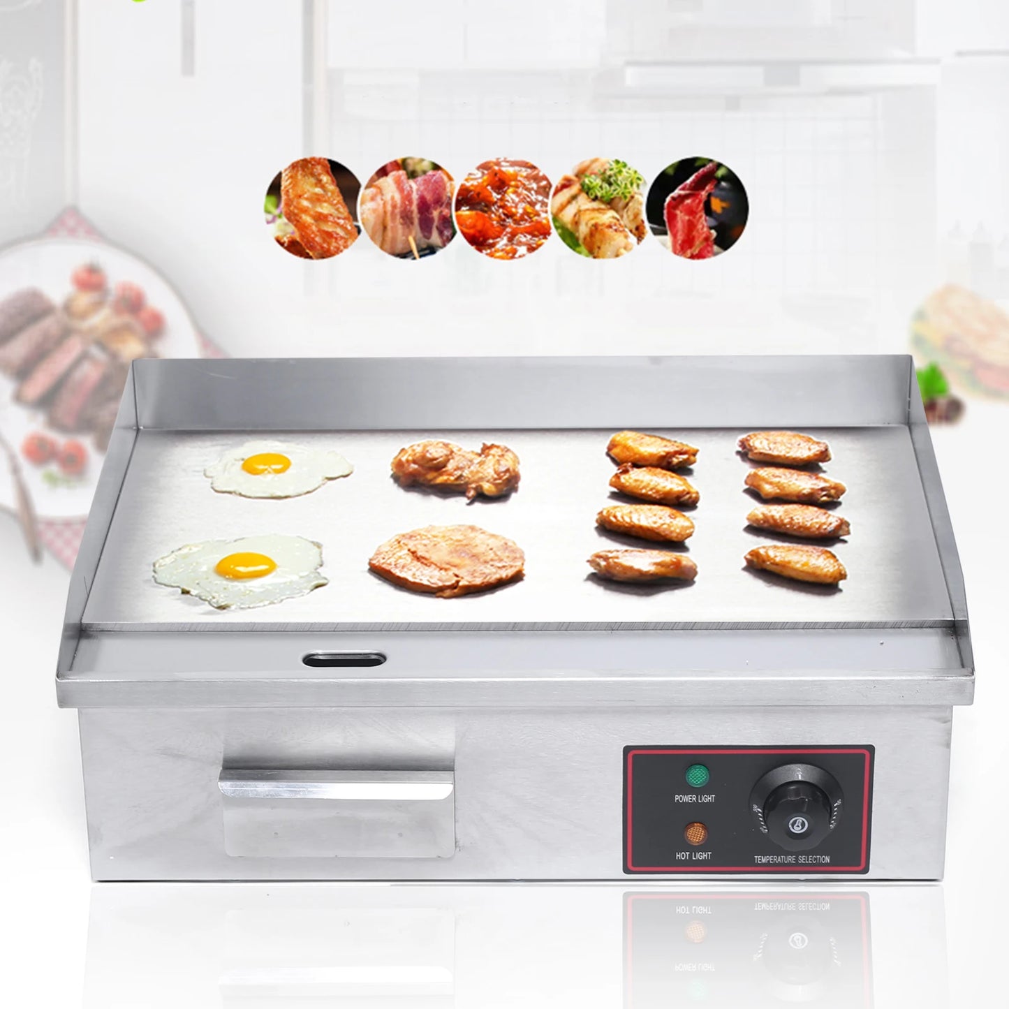 Flat Top Grill Commercial Electric Countertop Griddle Nonstick