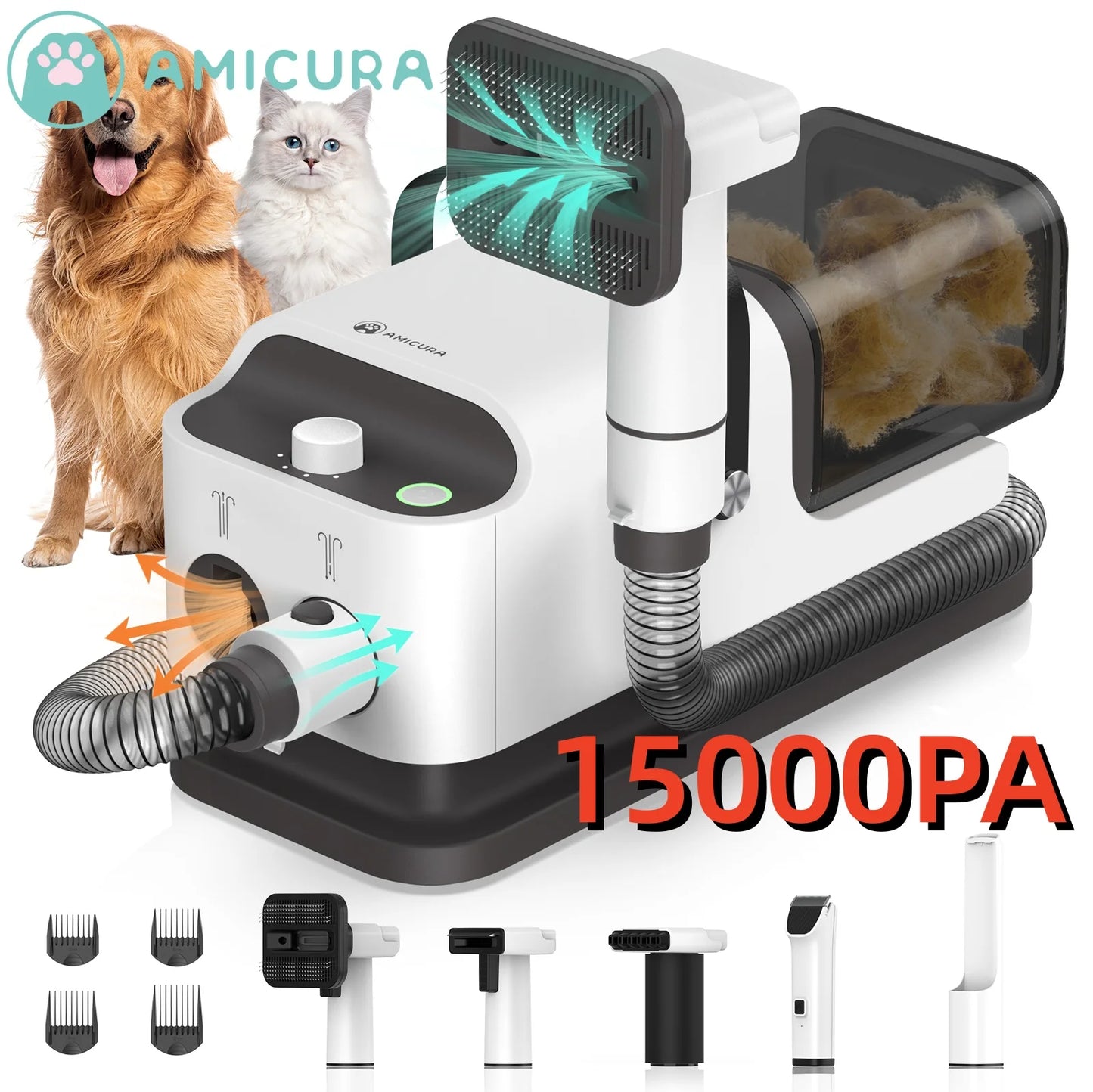 P1 Vacuum Cleaner Hair Dryer Dog Grooming Kit Pro Set
