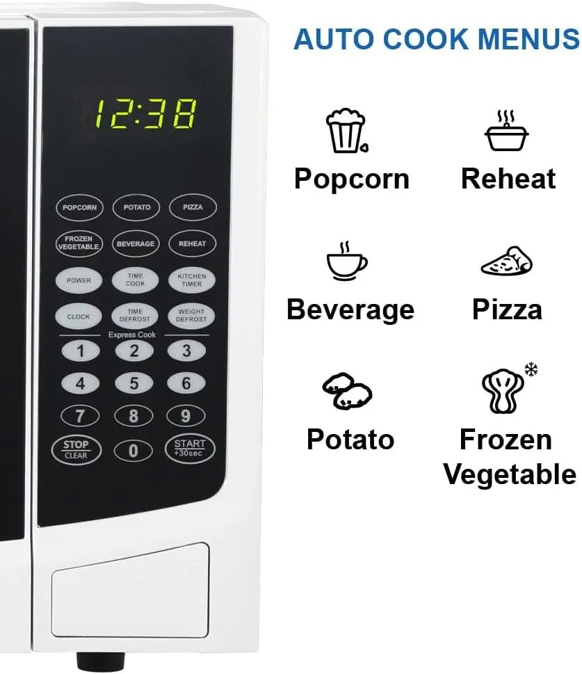 XMSJ Compact Countertop Microwave Oven With Touch Control LED Display