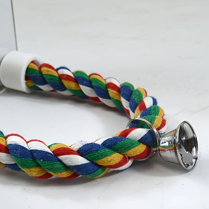 Xiangzi Parrot Mirror Toy With Chewable Rope Habitat