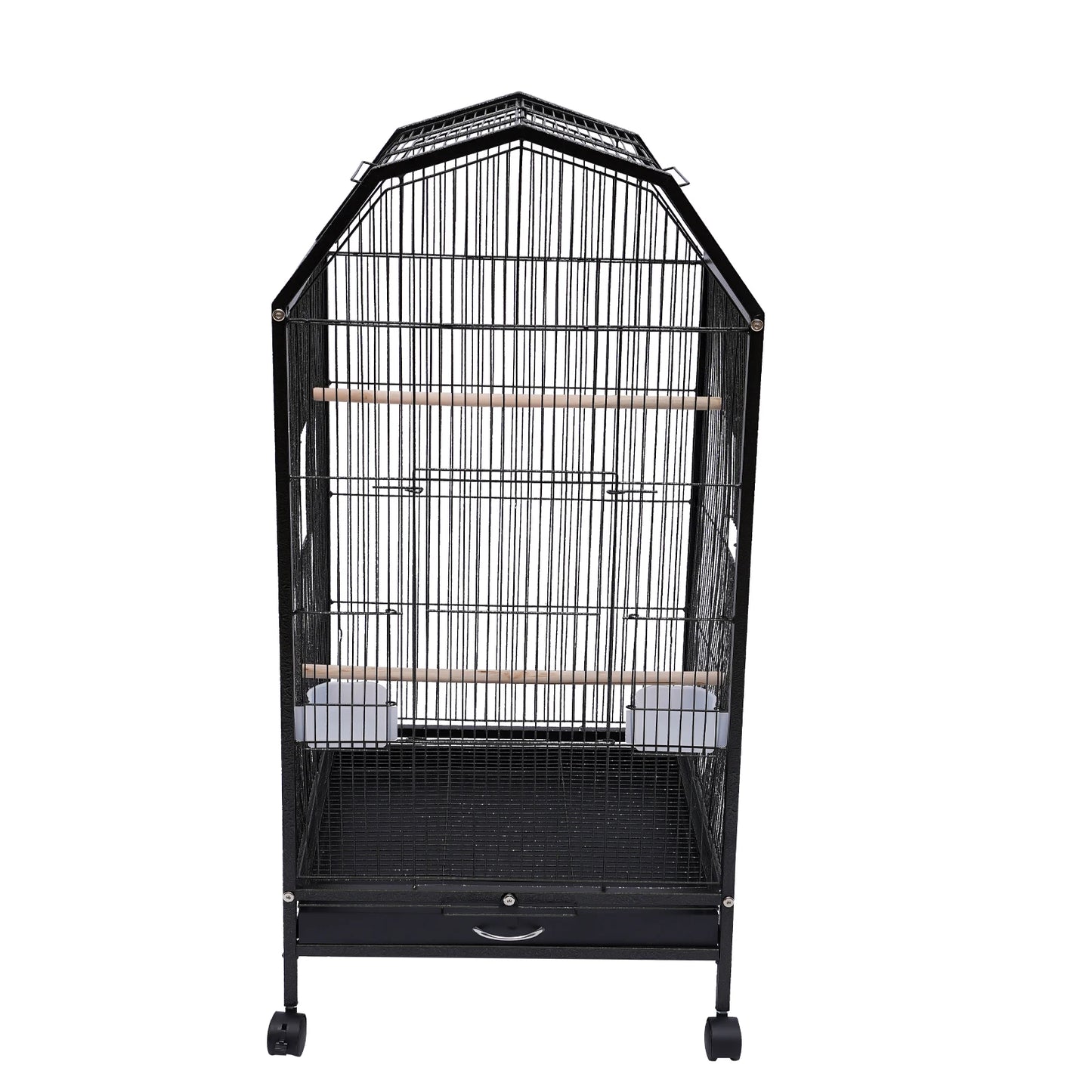 Iron Bird Cage For Parrots Finches Macaws Cockatoos Stand