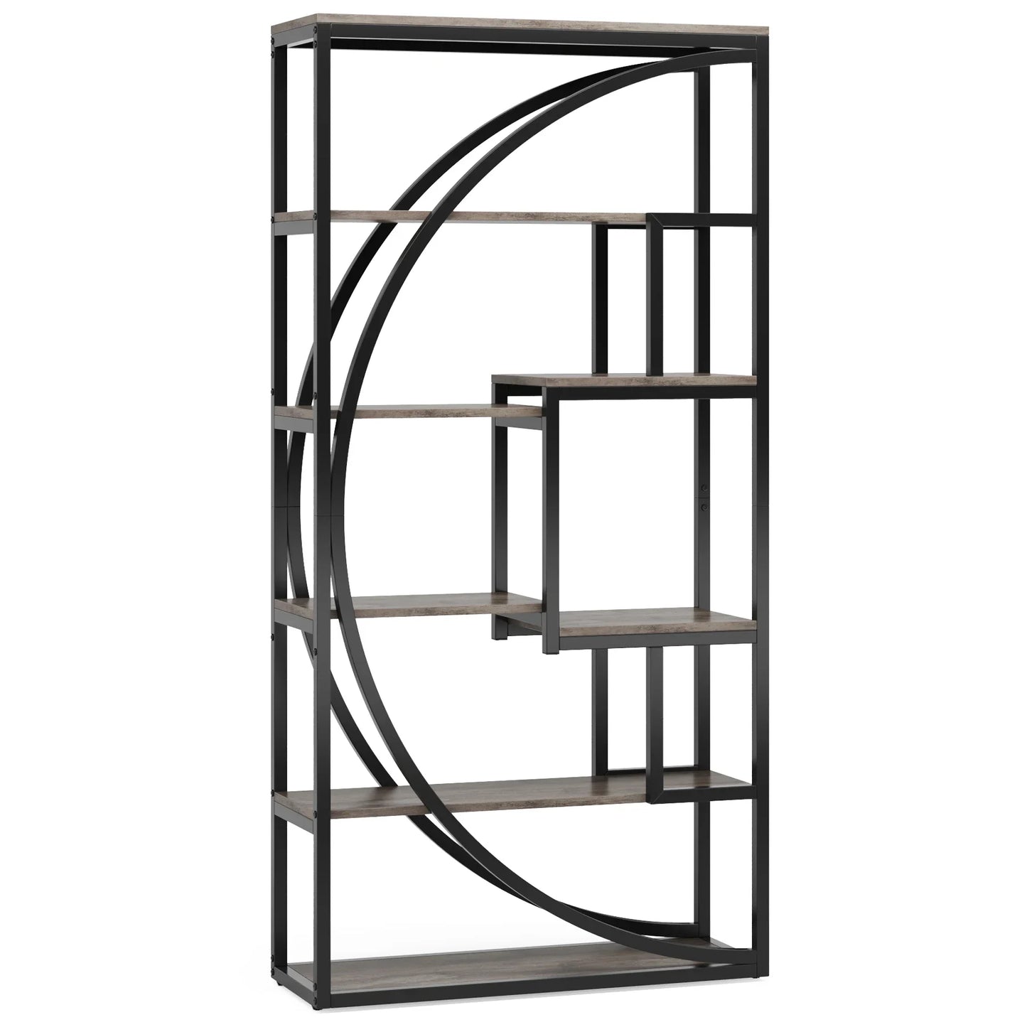 Tribesigns Industrial 5 Tier Etagere Bookcase for Living Room