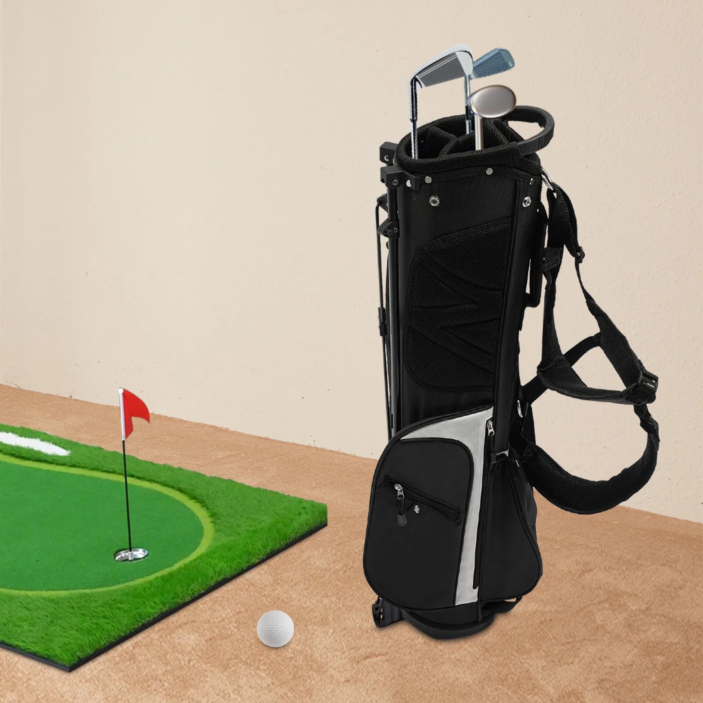 Lightweight Golf Stand Bag With 3 Dividers And 5 Pockets
