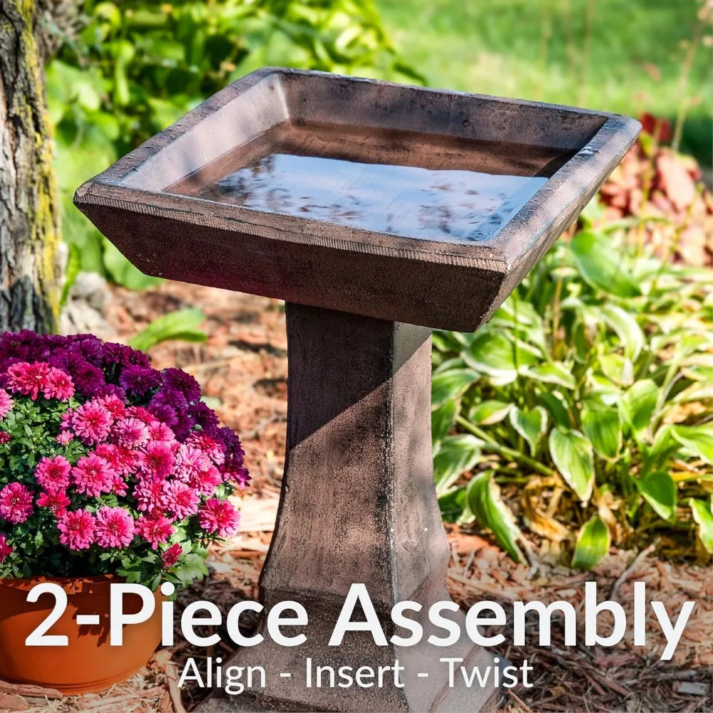 Concrete Bird Bath For Outdoors Glass Fiber Reinforced Construction