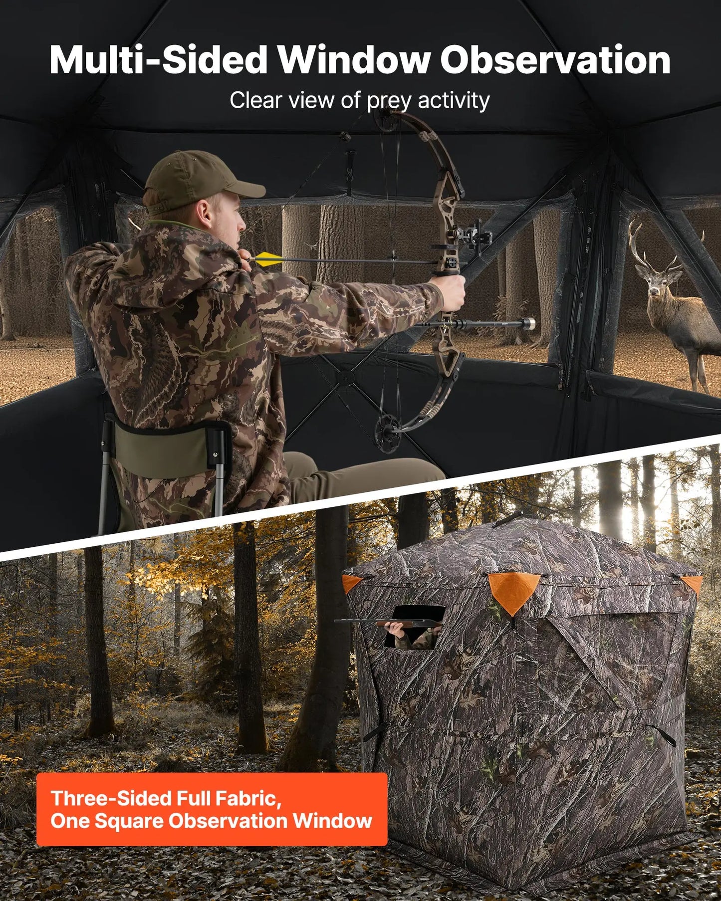 SucceBuy Hunting Blind 270 Degree See Through Ground Popup Deer