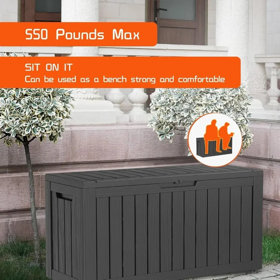 Deck Box Outdoor Storage for Patio Cushions and Tools