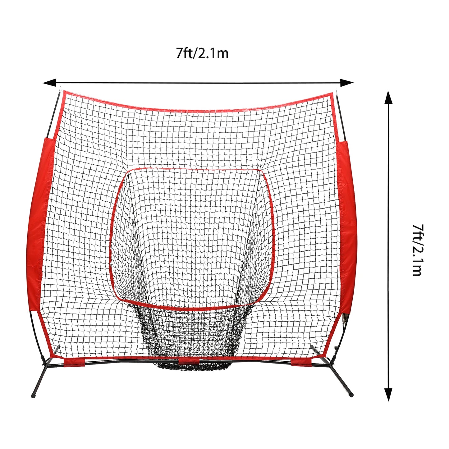 Baseball Softball Hitting Pitching Net Backstop With Carry Bag
