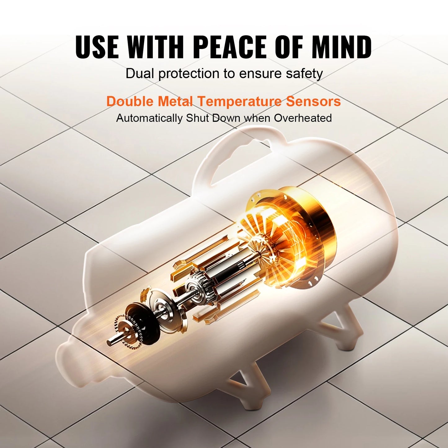 SucceBuy 2000W Dog Blow Dryer Adjustable Speed And Temperature Control