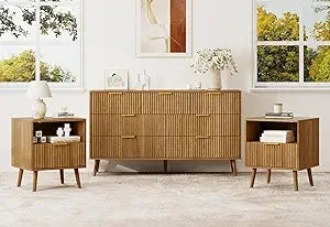 MKDK Modern Bedroom Furniture Set Dresser And Nightstand