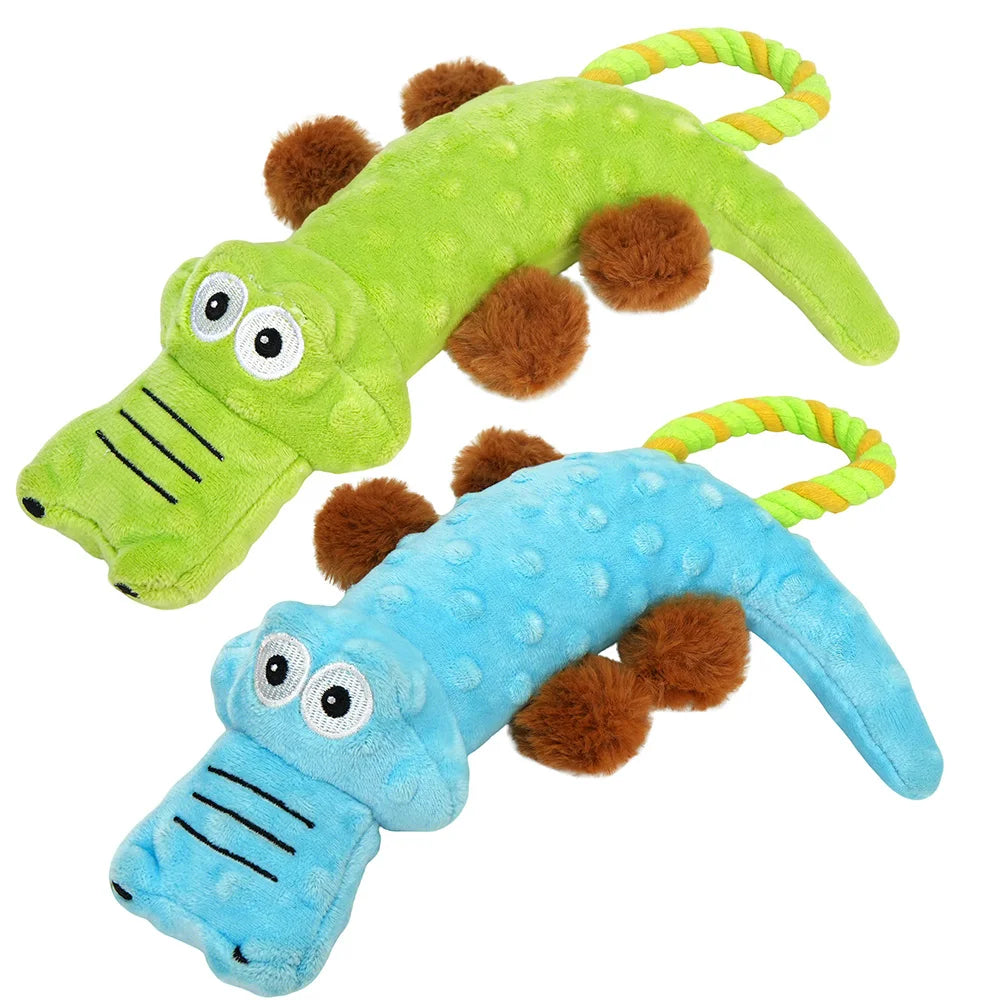 Dog Squeaky Toy Set Tug of War Plush Chew Toys
